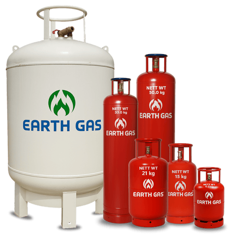 earth-gas-lpg-cylinder-size-lineup-3 open warehouse with all sizes of earth gas lpg cylinders